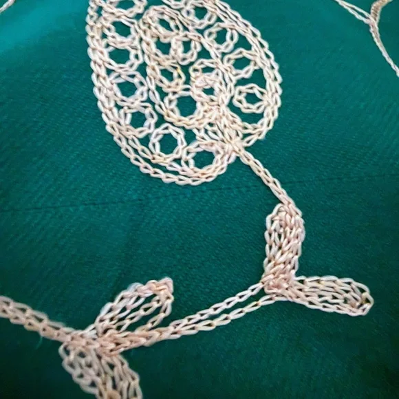 Kashmiri Luxurious Green and Gold Embroidered scarf/Throw Blanket